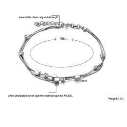 Betrouwbare Reputatie Vrouwelijke Platina Plating Titanium Enkelband