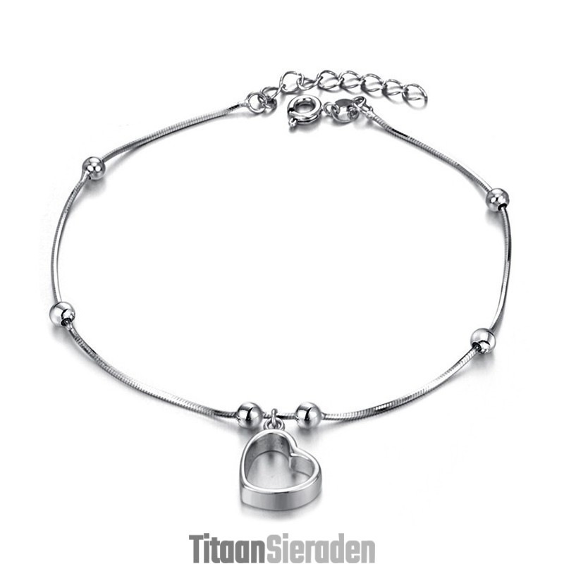 De Koningin Van De Kwaliteit Vrouwelijke Sweetheart Platina Geplateerde Titanium Enkelband De Koningin Van De Kwaliteit Vrouwelijke Sweetheart Platina Geplateerde Titanium Enkelband