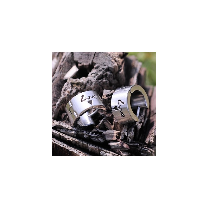 Titanium Oorbellen Voor Heren Met Liefde