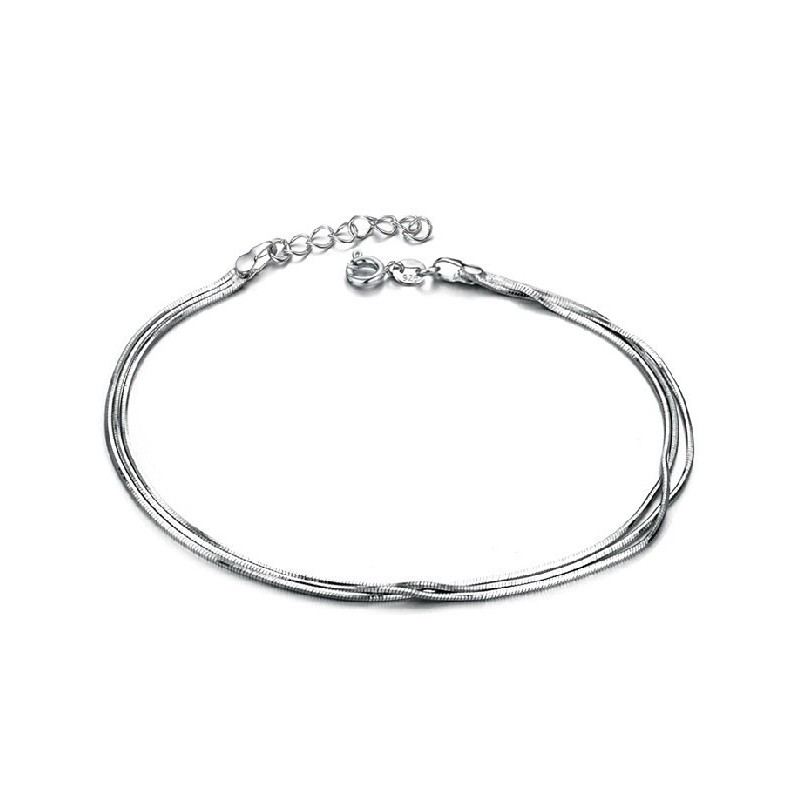 Stabiele Kwaliteit Vrouwelijke Slang Platina Plating Titanium Enkelband Stabiele Kwaliteit Vrouwelijke Slang Platina Plating Titanium Enkelband