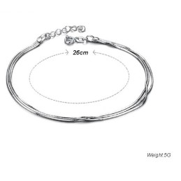 Stabiele Kwaliteit Vrouwelijke Slang Platina Plating Titanium Enkelband