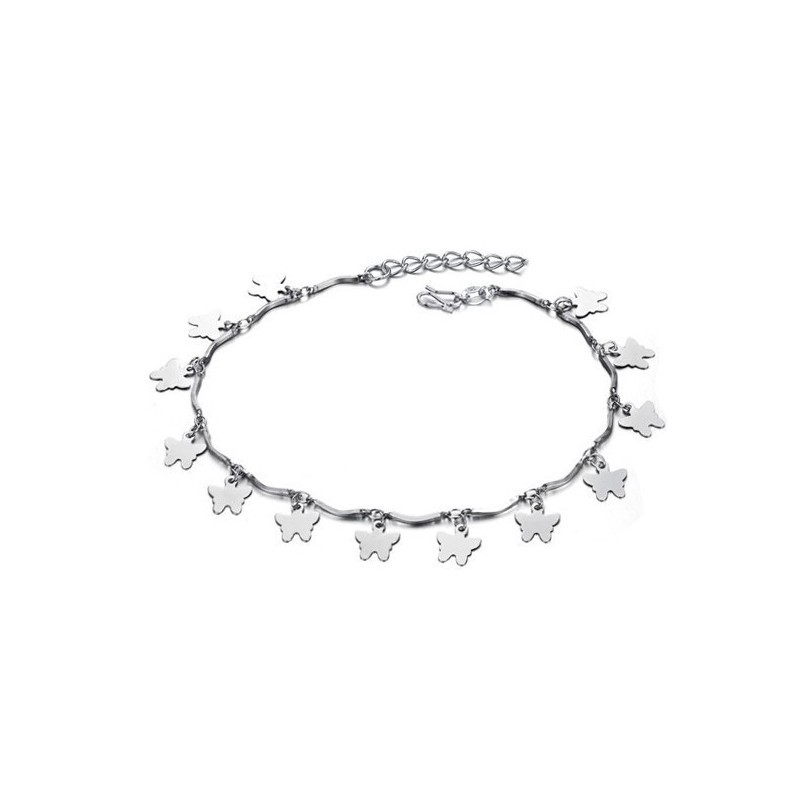 Betrouwbare Reputatie Vrouwelijke Vlindervorm Platina Plating Titanium Enkelband Betrouwbare Reputatie Vrouwelijke Vlindervorm Platina Plating Titanium Enkelband