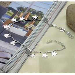 Betrouwbare Reputatie Vrouwelijke Vlindervorm Platina Plating Titanium Enkelband
