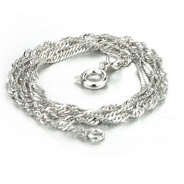 Gebruiksvriendelijke Vrouwelijke Watergolf Platina Geplateerde Titanium Ketting