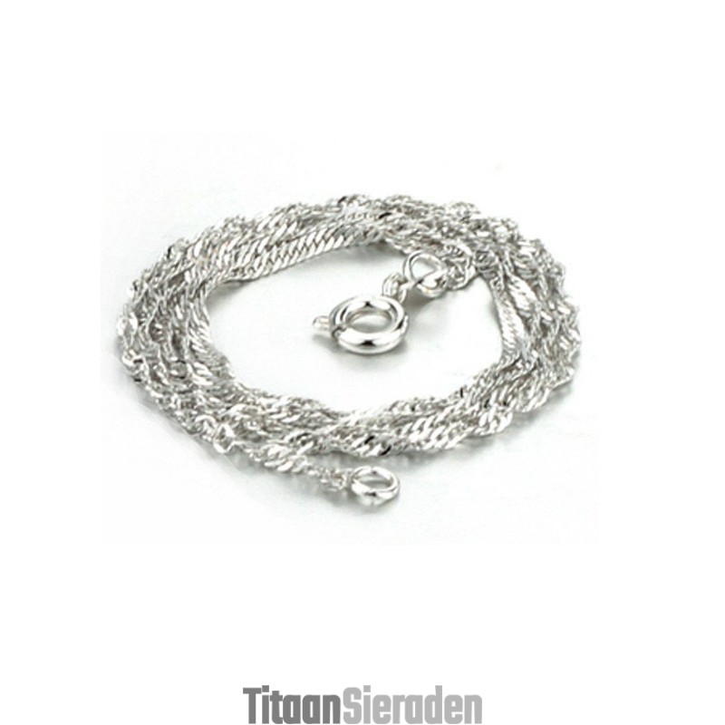Gebruiksvriendelijke Vrouwelijke Watergolf Platina Geplateerde Titanium Ketting