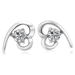 Stabiele Kwaliteit Vrouwelijke Platina Titanium Oorbellen Met Strass