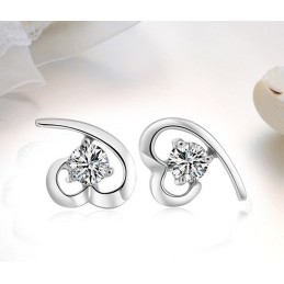 Stabiele Kwaliteit Vrouwelijke Platina Titanium Oorbellen Met Strass
