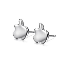 Gemakkelijk Te Gebruiken Vrouwelijke Appelvormige Platina Titanium Oorbellen