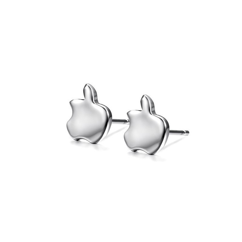 Gemakkelijk Te Gebruiken Vrouwelijke Appelvormige Platina Titanium Oorbellen