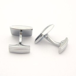 Mode Driedimensionale Titanium En Zwart Vergulde Manchetknopen