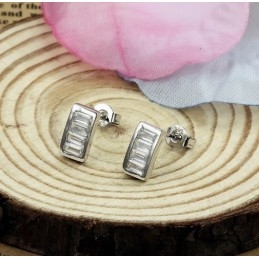 Hoogwaardige Dames Platina Titanium Oorbellen Met Diamant