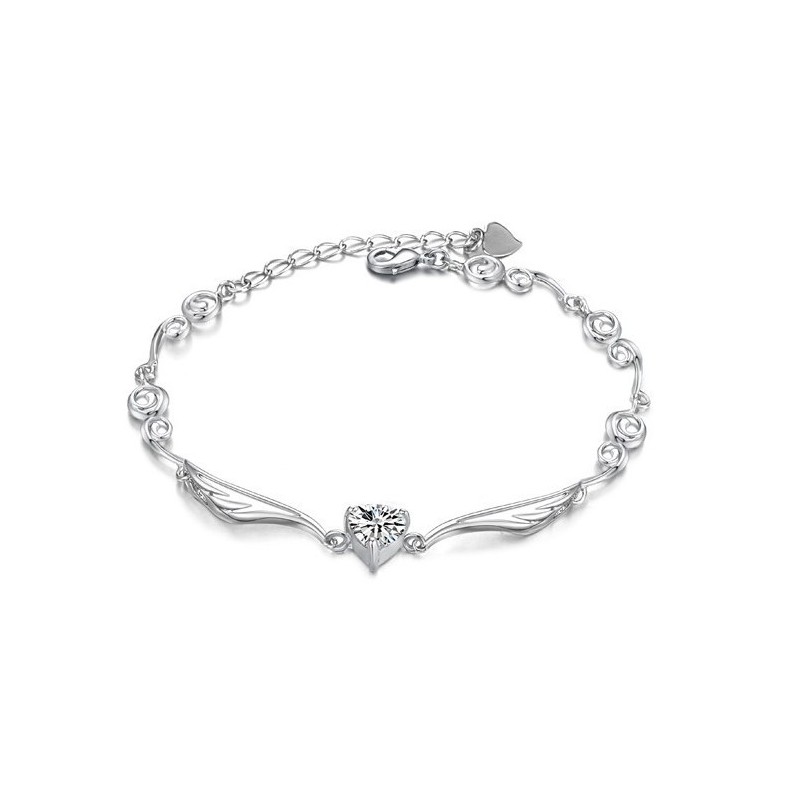 Hoogwaardige Dames Platina Titanium Armband Met Strass Hoogwaardige Dames Platina Titanium Armband Met Strass