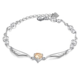Breed Scala Aan Dames Platina Plating Titanium Armband Met Diamant