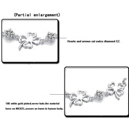 De Koningin Van Kwaliteit, Vrouwelijke Klavervorm, Platina Plating Titanium Armband Met Diamant