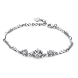 Stabiele Kwaliteit Vrouwelijke Platina Plating Titanium Armband Met Diamant