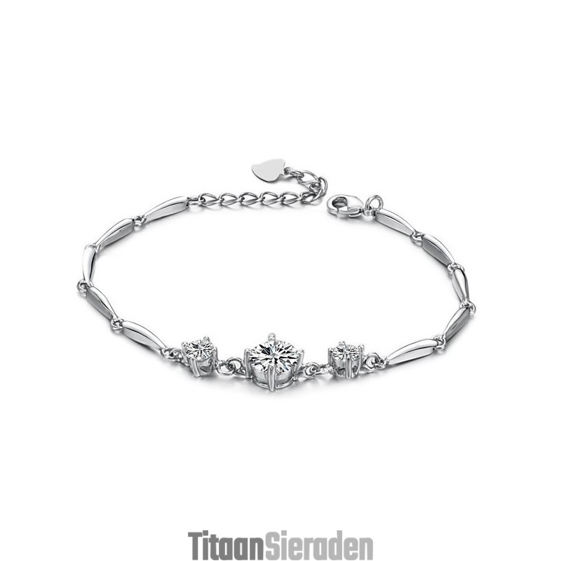 Stabiele Kwaliteit Vrouwelijke Platina Plating Titanium Armband Met Diamant Stabiele Kwaliteit Vrouwelijke Platina Plating Titanium Armband Met Diamant