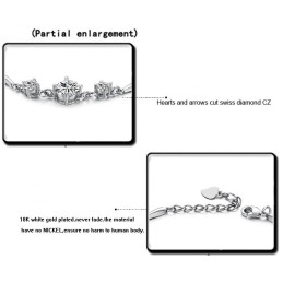 Stabiele Kwaliteit Vrouwelijke Platina Plating Titanium Armband Met Diamant