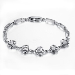Kwaliteit En Kwantiteit Gegarandeerde Vrouwelijke Platina Titanium Armband Met Diamant