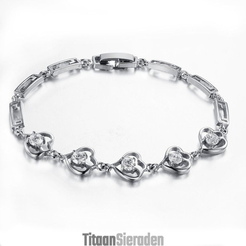 Kwaliteit En Kwantiteit Gegarandeerde Vrouwelijke Platina Titanium Armband Met Diamant Kwaliteit En Kwantiteit Gegarandeerde Vrouwelijke Platina Titanium Armband Met Diamant