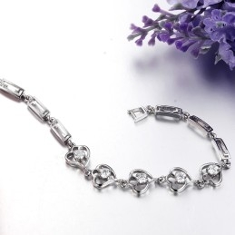Kwaliteit En Kwantiteit Gegarandeerde Vrouwelijke Platina Titanium Armband Met Diamant