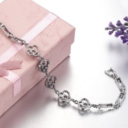 Kwaliteit En Kwantiteit Gegarandeerde Vrouwelijke Platina Titanium Armband Met Diamant