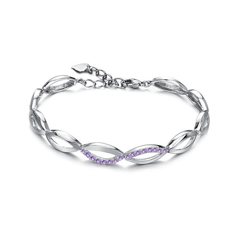 Volledig In Specificaties: Vrouwelijke Platina Plating Titanium Armband Met Diamant Volledig In Specificaties: Vrouwelijke Platina Plating Titanium Armband Met Diamant
