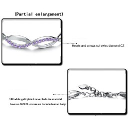 Volledig In Specificaties: Vrouwelijke Platina Plating Titanium Armband Met Diamant