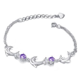 Hoogwaardige Vrouwelijke Dolfijnvormige Platina Titanium Armband