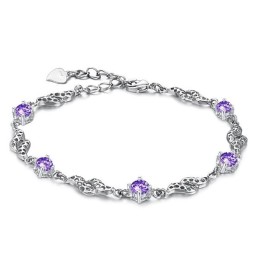 Uitstekende Kwaliteit Vrouwelijke Holle Platina Platina Titanium Armband Met Diamant