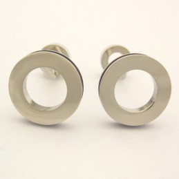 Nieuwe Stijl Titanium Ronde Manchetknopen