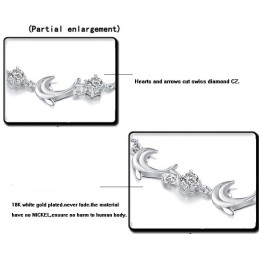 Kwaliteit En Kwantiteit Gegarandeerd. Vrouwelijke Dolfijnvorm Platina Titanium Armband Met Kristal.