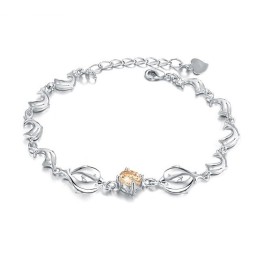 De Koningin Van De Kwaliteit, Vrouwelijke Dolfijnvorm, Platina Geplateerde Titanium Armband