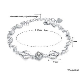 De Koningin Van De Kwaliteit, Vrouwelijke Dolfijnvorm, Platina Geplateerde Titanium Armband