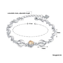 De Koningin Van De Kwaliteit, Vrouwelijke Dolfijnvorm, Platina Geplateerde Titanium Armband