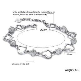Hoogwaardige Damesarmband Met Platina Plating En Diamant Van Titanium