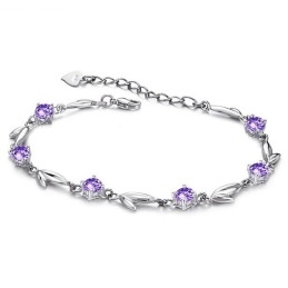 Wereldwijd Bekende Damesarmband Van Paars Platina Met Diamant Van Titanium