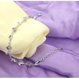 Wereldwijd Bekende Damesarmband Van Paars Platina Met Diamant Van Titanium