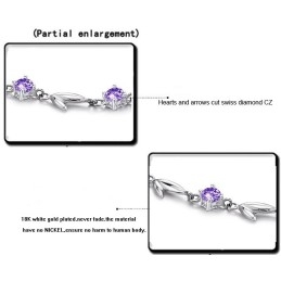 Wereldwijd Bekende Damesarmband Van Paars Platina Met Diamant Van Titanium
