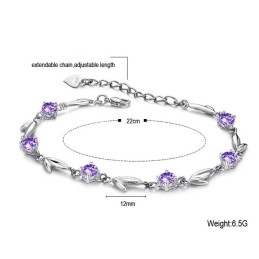 Wereldwijd Bekende Damesarmband Van Paars Platina Met Diamant Van Titanium