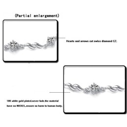 Kwaliteit En Kwantiteit Gegarandeerde Vrouwelijke Paarse Platina Titanium Armband Met Diamant