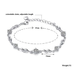Kwaliteit En Kwantiteit Gegarandeerde Vrouwelijke Paarse Platina Titanium Armband Met Diamant