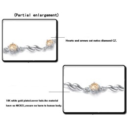 Kwaliteit En Kwantiteit Gegarandeerde Vrouwelijke Paarse Platina Titanium Armband Met Diamant