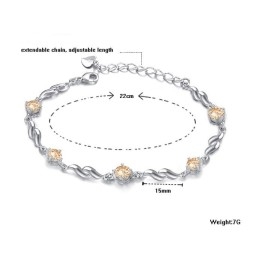 Kwaliteit En Kwantiteit Gegarandeerde Vrouwelijke Paarse Platina Titanium Armband Met Diamant