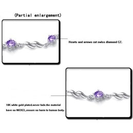 Kwaliteit En Kwantiteit Gegarandeerde Vrouwelijke Paarse Platina Titanium Armband Met Diamant