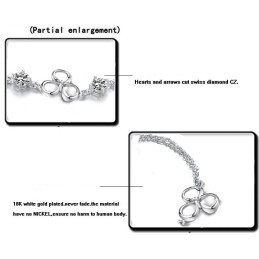 Hoogwaardige Dames Platina Titanium Armband Met Paarse Kristal