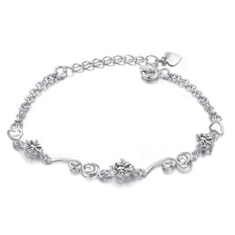 Hoogwaardige Damesarmband Van Paars Platina Titanium Met Diamant