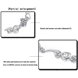 Hoogwaardige Damesarmband Van Paars Platina Titanium Met Diamant