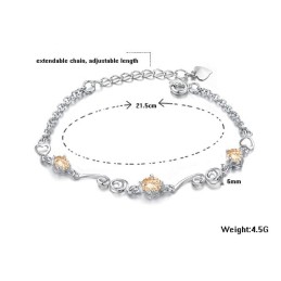 Hoogwaardige Damesarmband Van Paars Platina Titanium Met Diamant