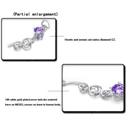 Hoogwaardige Damesarmband Van Paars Platina Titanium Met Diamant