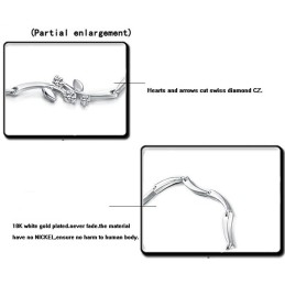 Betrouwbare Kwaliteit Vrouwelijke Platina Titanium Armband Met Strass